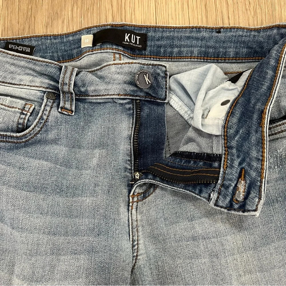 KUT From The Kloth Connie Ankle Skinny Jeans Light Wash Size 10